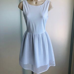 ❌SOLD❌ Bloomingdales Aqua Mesh Overlay Fit & Flare